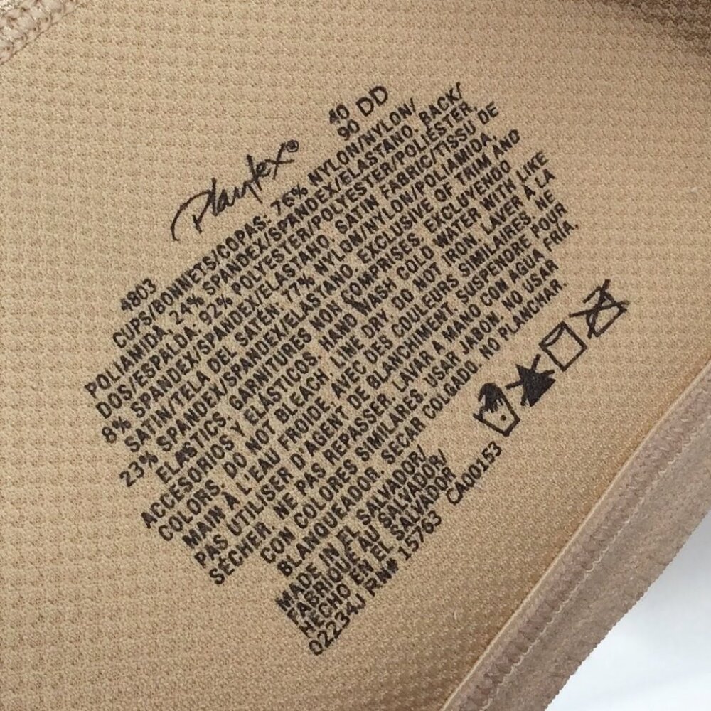 Playtex 18 Hour Silky Soft Smoothing Wireless Full Coverage Bra 40DD Beige 4803 - Picture 11 of 11
